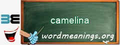 WordMeaning blackboard for camelina